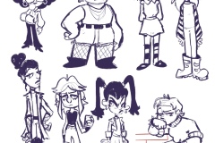 Goth Girl Character Sketches